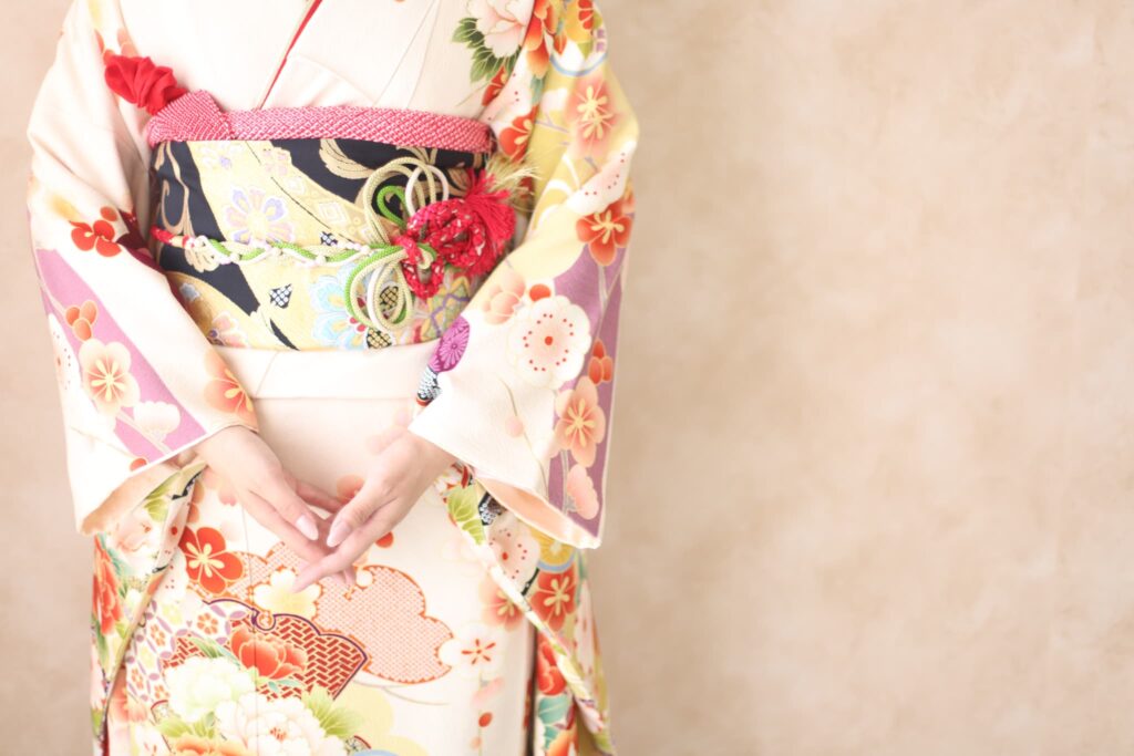 振袖レンタル(成人式)奈良市・大和郡山市・天理市_フォトスタジオワタナベ(渡辺写真館)奈良本店_帯アップ姿1