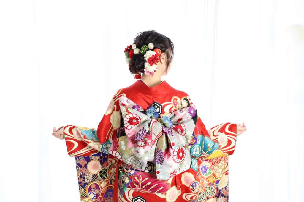 振袖レンタル(成人式)奈良市・大和郡山市・天理市_フォトスタジオワタナベ(渡辺写真館)奈良本店_帯姿